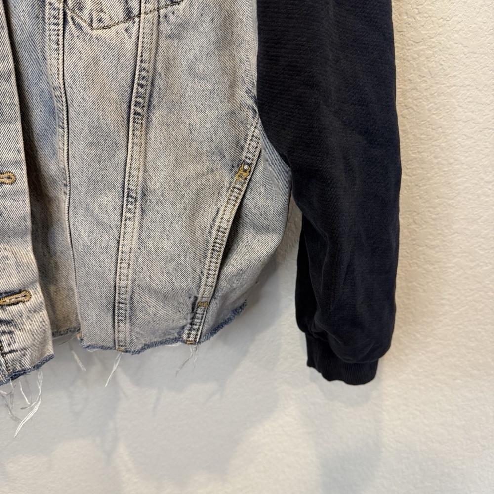 ALLSAINTS Milena Hooded Jacket in Indigo Blue Denim XS/S $269 - Picture 3 of 9